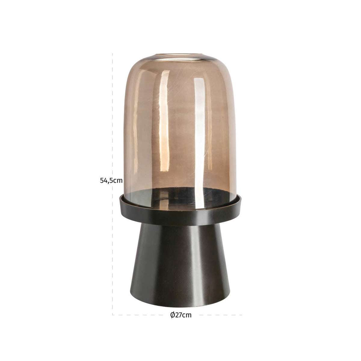 Felinar decorativ Meave, nuc, mare – desen tehnic cu dimensiuni