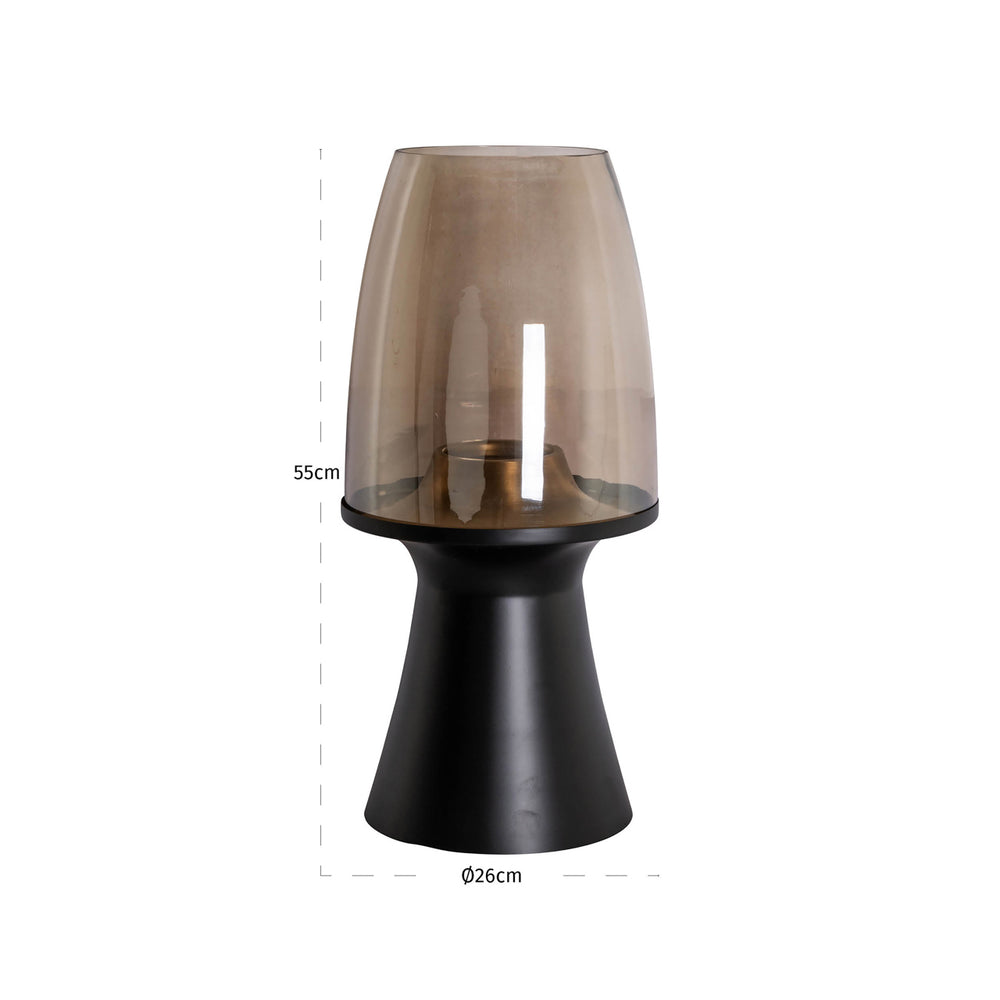 Felinar decorativ Vienna, negru, mare – desen tehnic cu dimensiuni