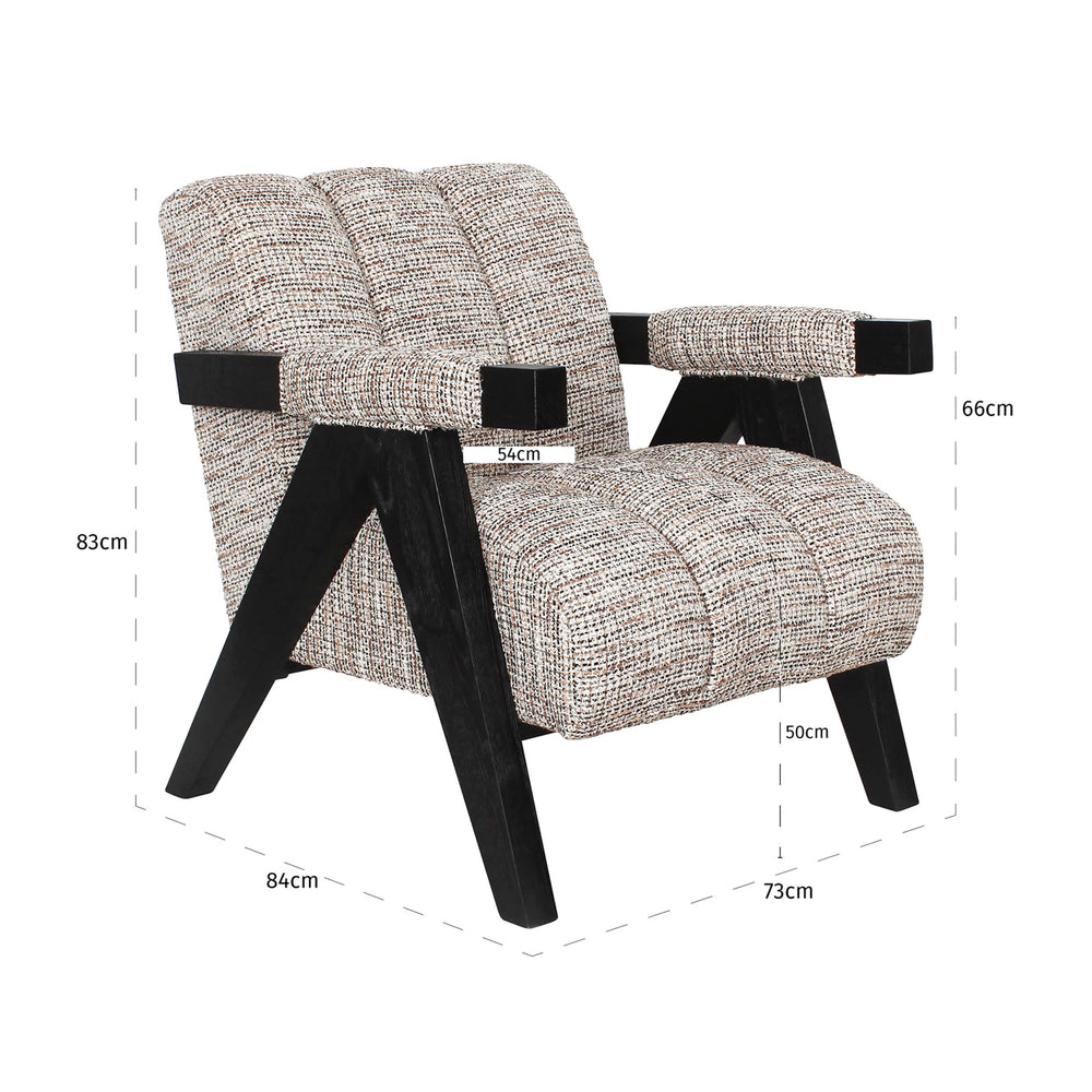 Fotoliu Clover, trendy nature – desen tehnic cu dimensiuni