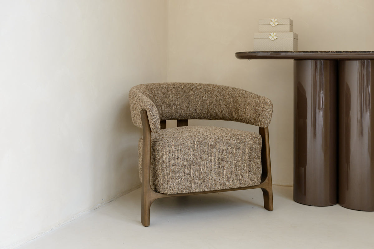 Fotoliu Dalara, tweed maro – ambient