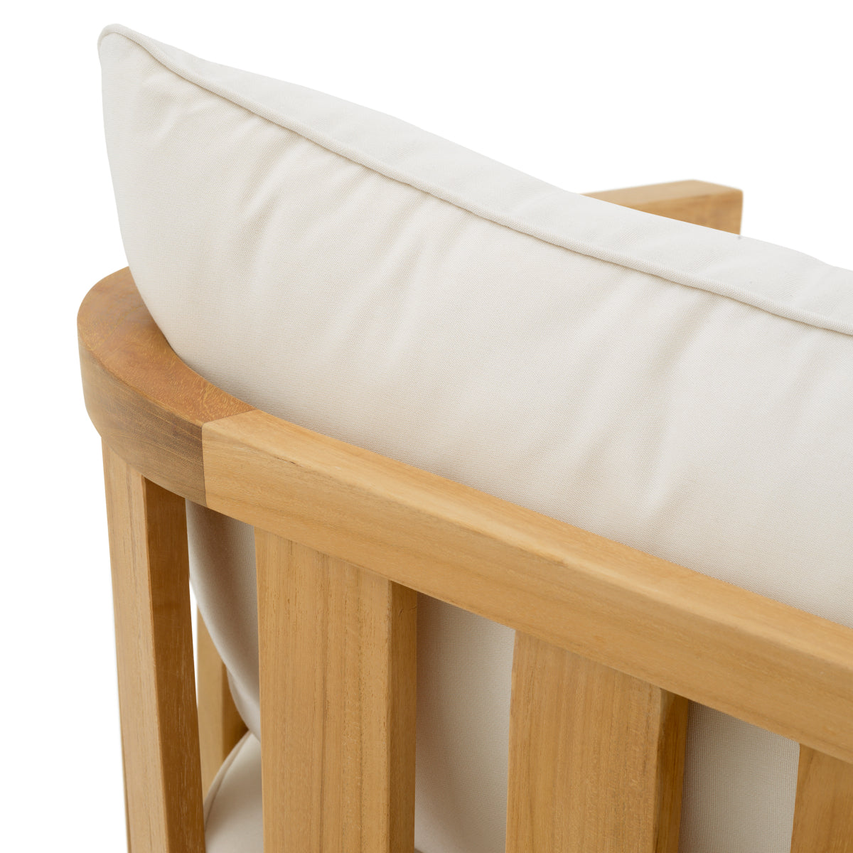 Fotoliu de exterior Aruba, tec natural, cu perne Sunbrella canvas