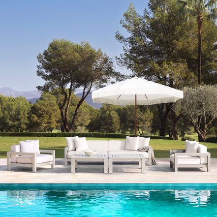 Fotoliu de exterior Cap-Antibes, nisip, Sunbrella canvas