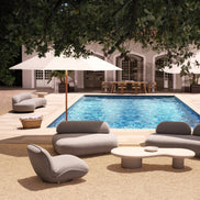 Fotoliu de exterior Relax, mauritius gri deschis