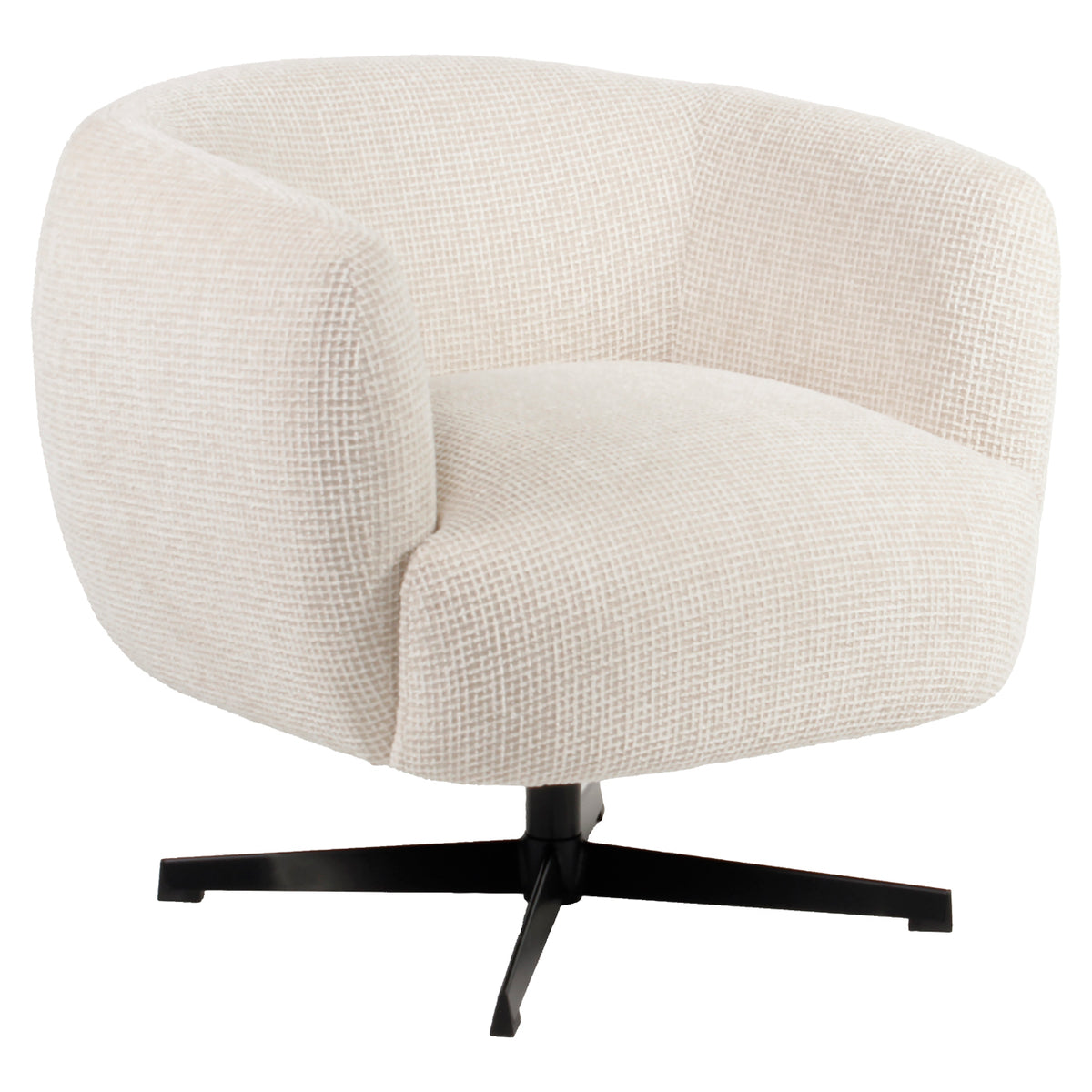 Fotoliu Estelle, blockweave bej, rotativ