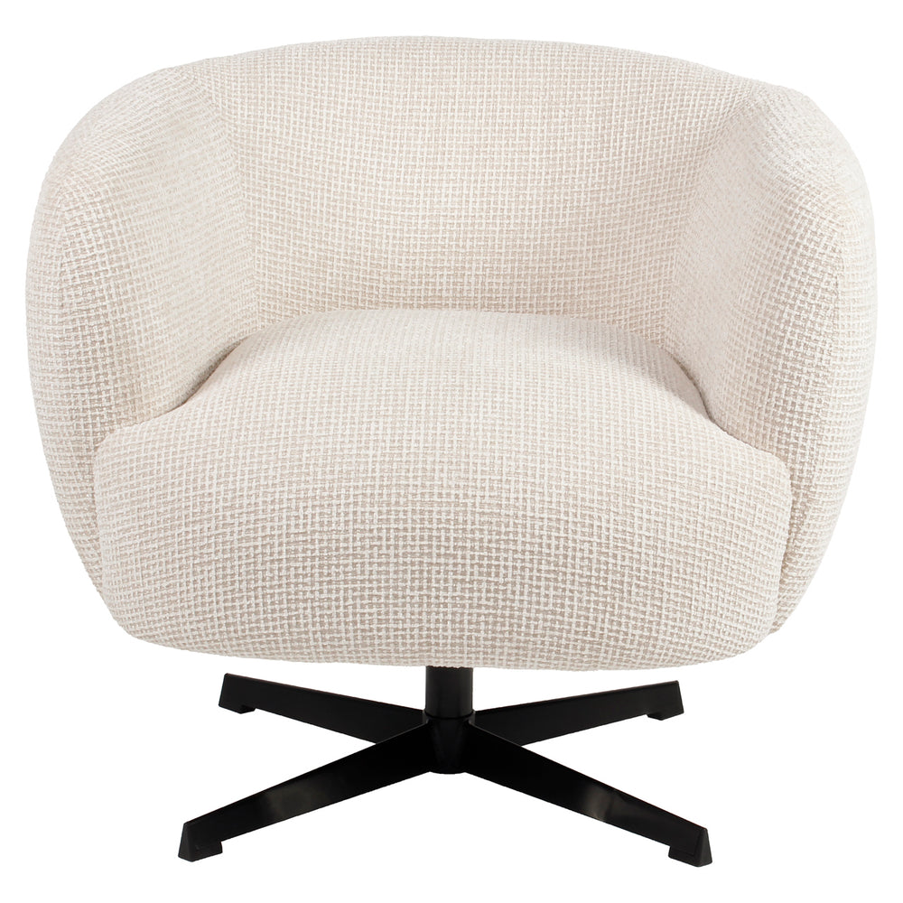 Fotoliu Estelle, blockweave bej, rotativ