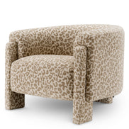 Fotoliu Hazelwood, harley leopard bej