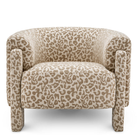 Fotoliu Hazelwood, harley leopard bej
