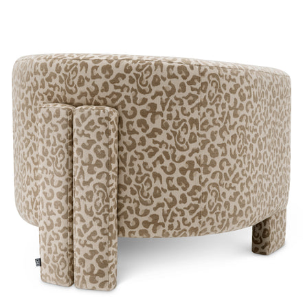 Fotoliu Hazelwood, harley leopard bej