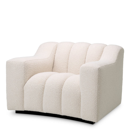 Fotoliu Kelly, bouclé crem
