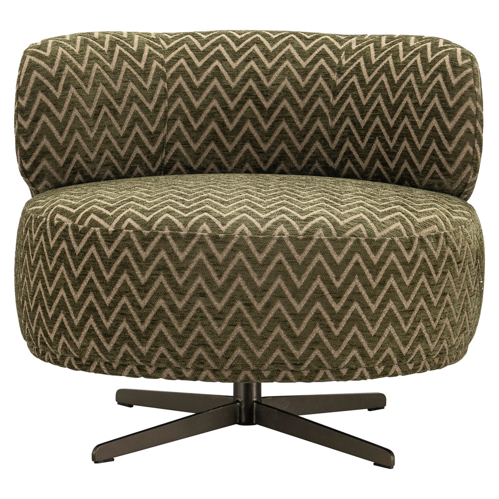 Fotoliu Lauren, chevron verde mușchi, rotativ