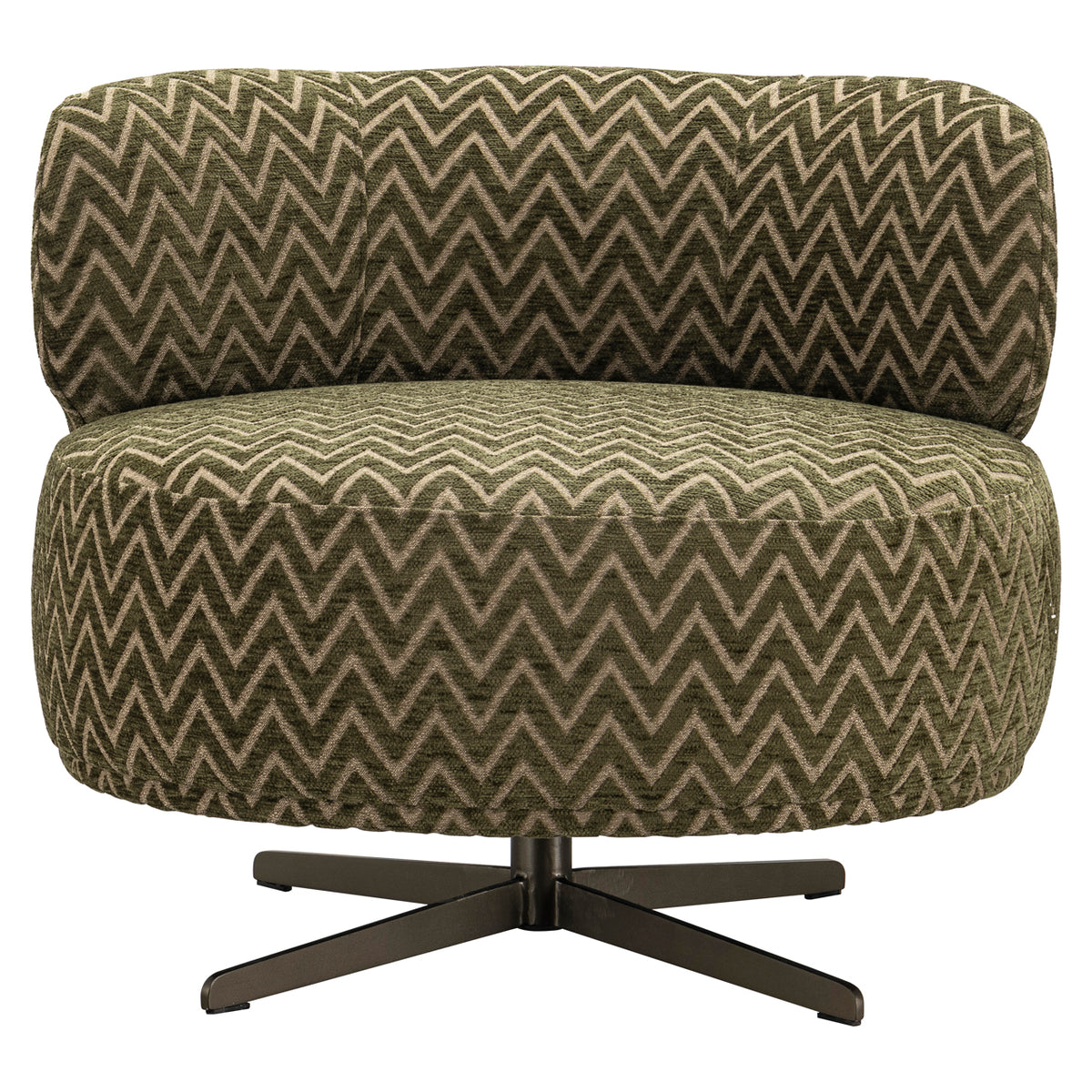 Fotoliu Lauren, chevron verde mușchi, rotativ