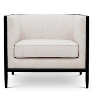 Fotoliu Lauriston, finisaj negru, ardent crem, dravon crem