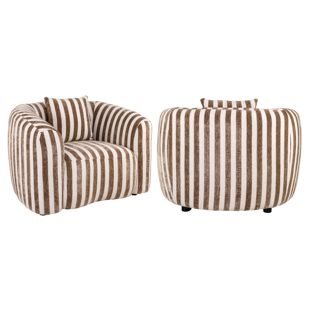 Fotoliu lounge Luxandra, stripes nisip