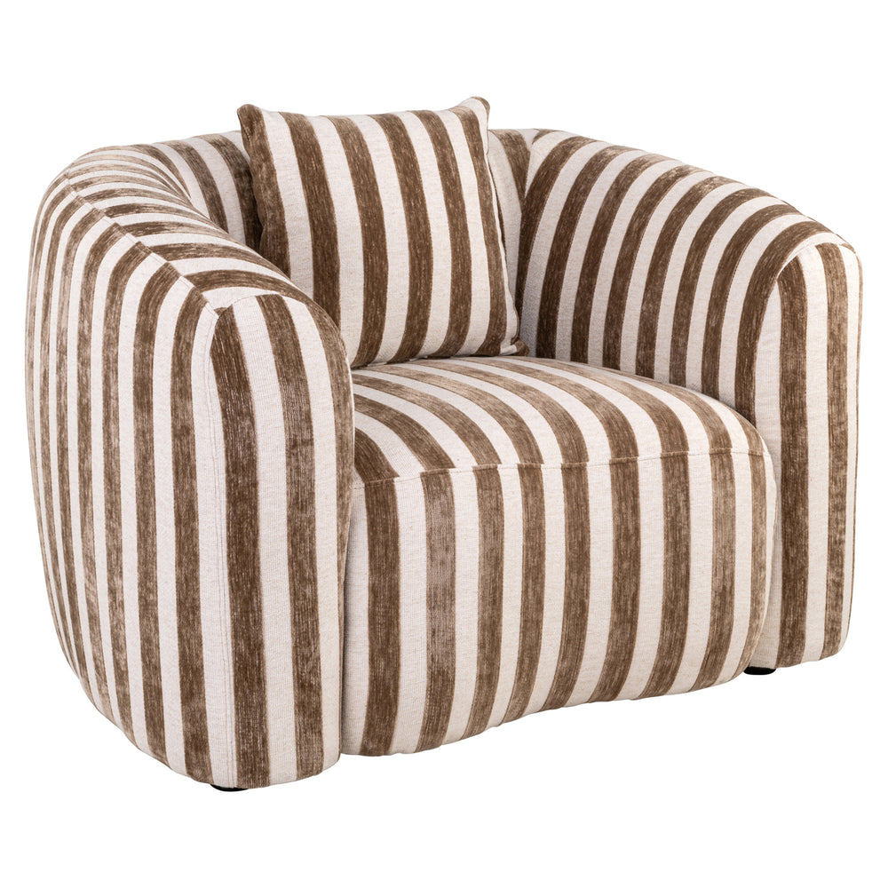 Fotoliu lounge Luxandra, stripes nisip