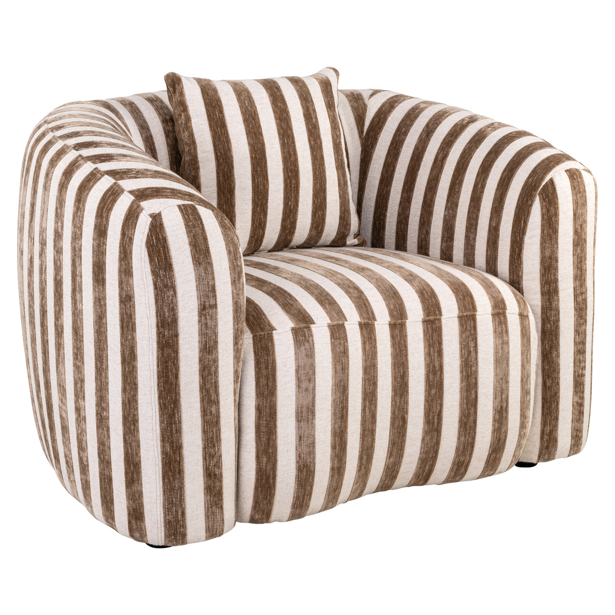 Fotoliu lounge Luxandra, stripes nisip