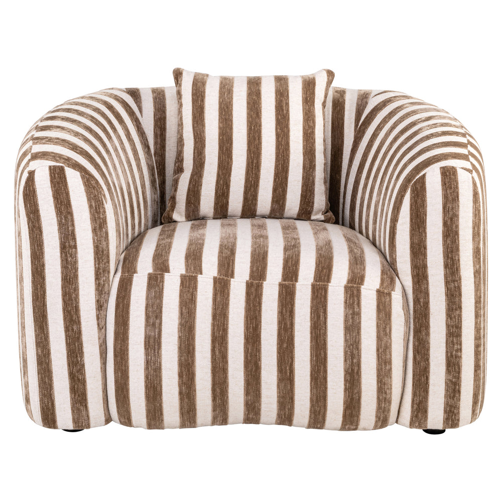 Fotoliu lounge Luxandra, stripes nisip