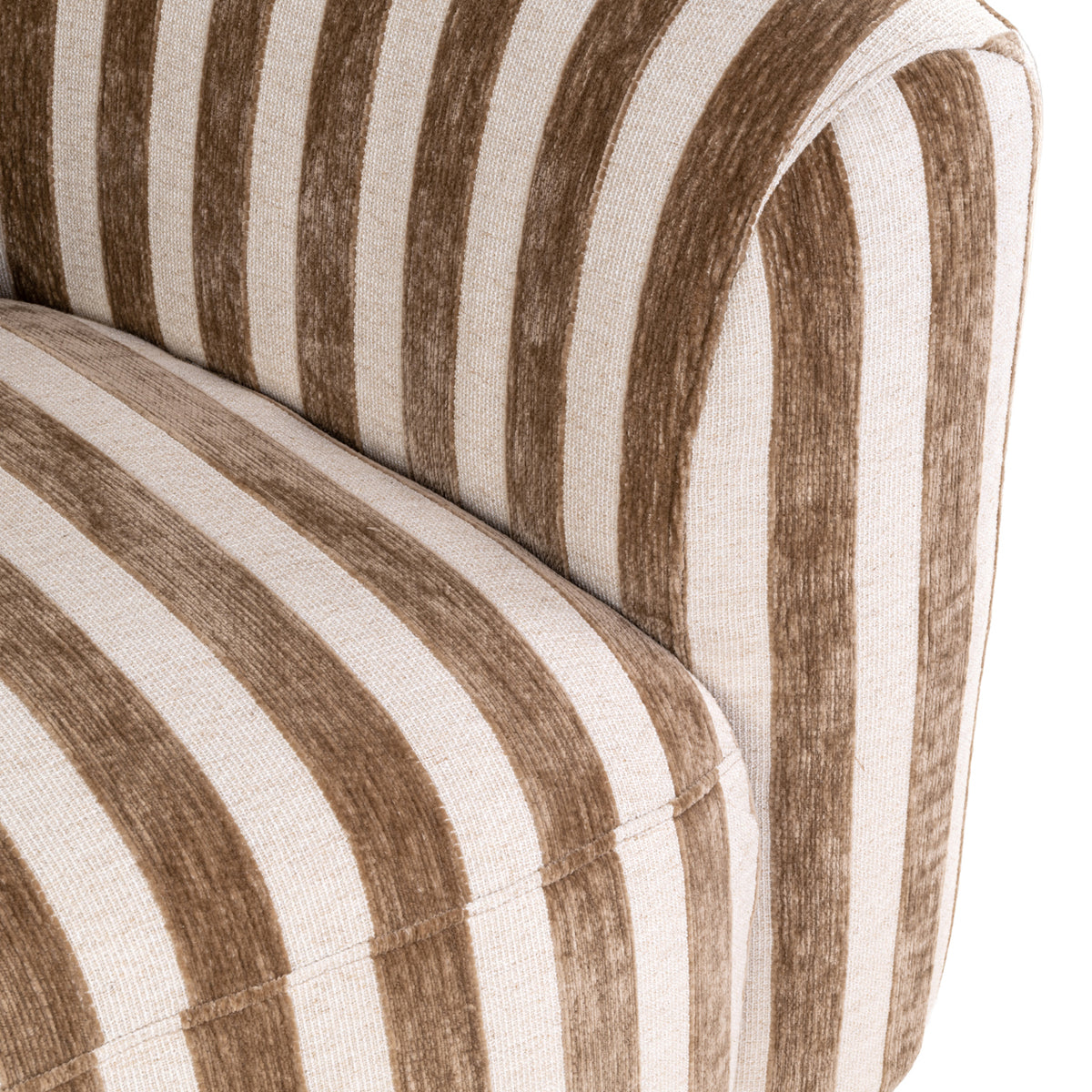 Fotoliu lounge Luxandra, stripes nisip