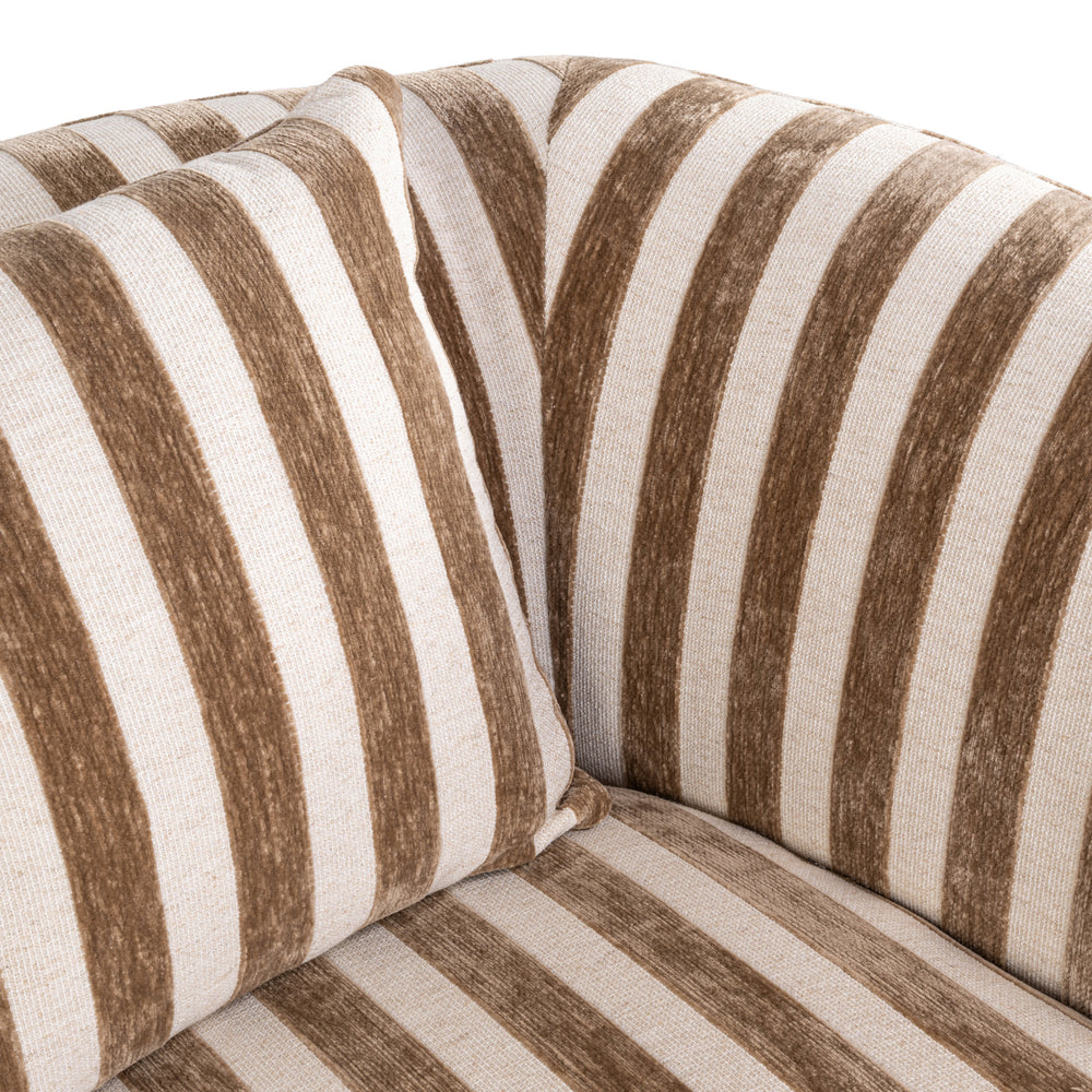 Fotoliu lounge Luxandra, stripes nisip
