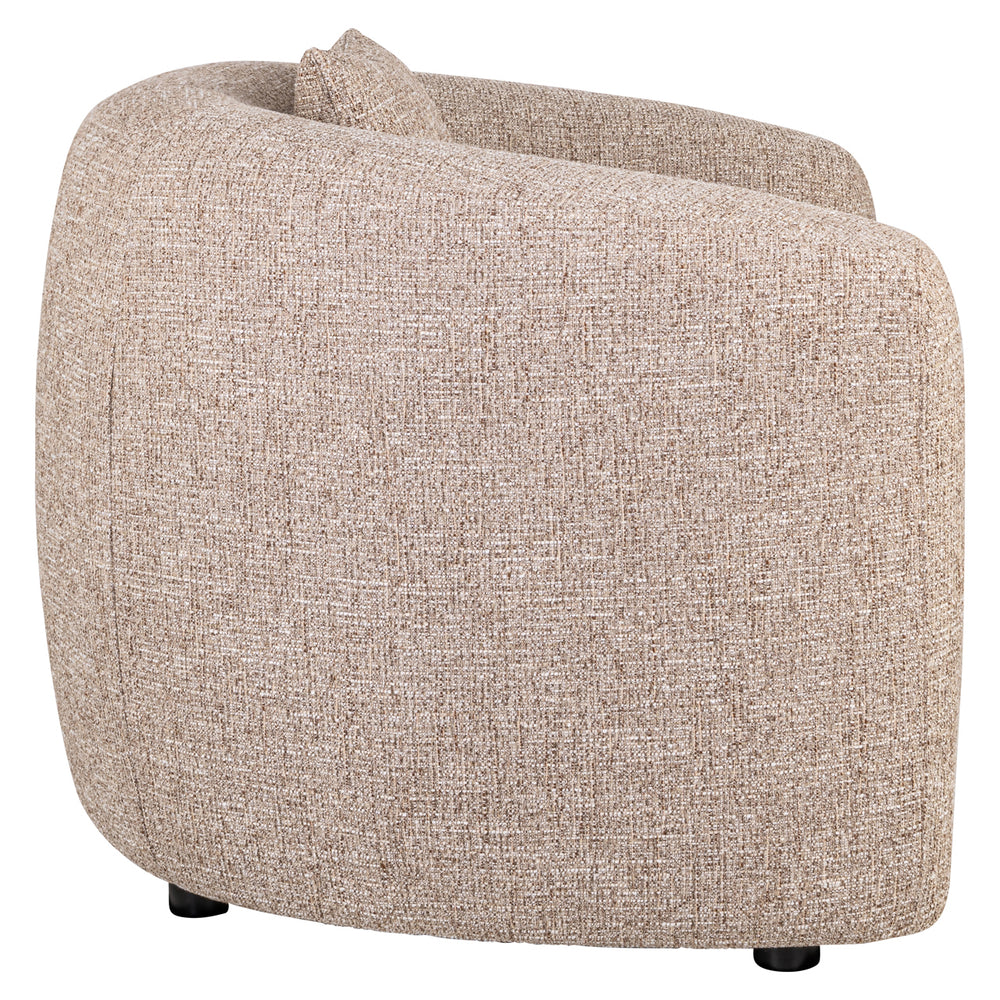 Fotoliu lounge Luxandra, tweed nisip, ignifug