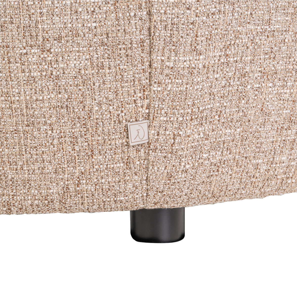 Fotoliu lounge Luxandra, tweed nisip, ignifug