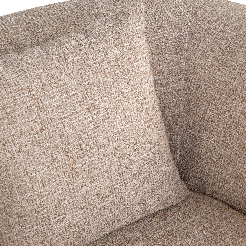Fotoliu lounge Luxandra, tweed nisip, ignifug