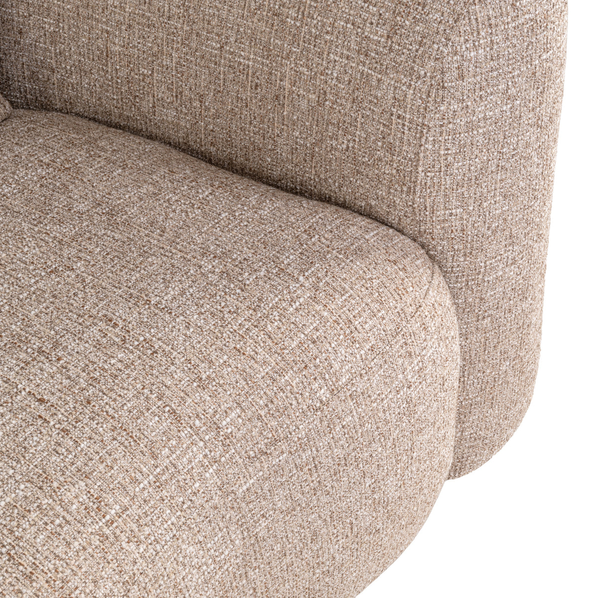 Fotoliu lounge Luxandra, tweed nisip, ignifug
