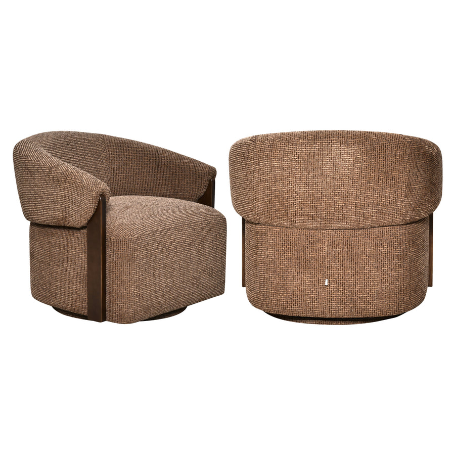 Fotoliu Marina, blockweave maro, rotativ, ignifug