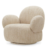 Fotoliu rotativ Madrone, bouclé sonata crem