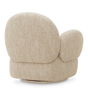Fotoliu rotativ Madrone, bouclé sonata crem