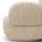 Fotoliu rotativ Madrone, bouclé sonata crem