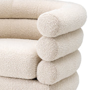 Fotoliu rotativ Maguire, bouclé crem
