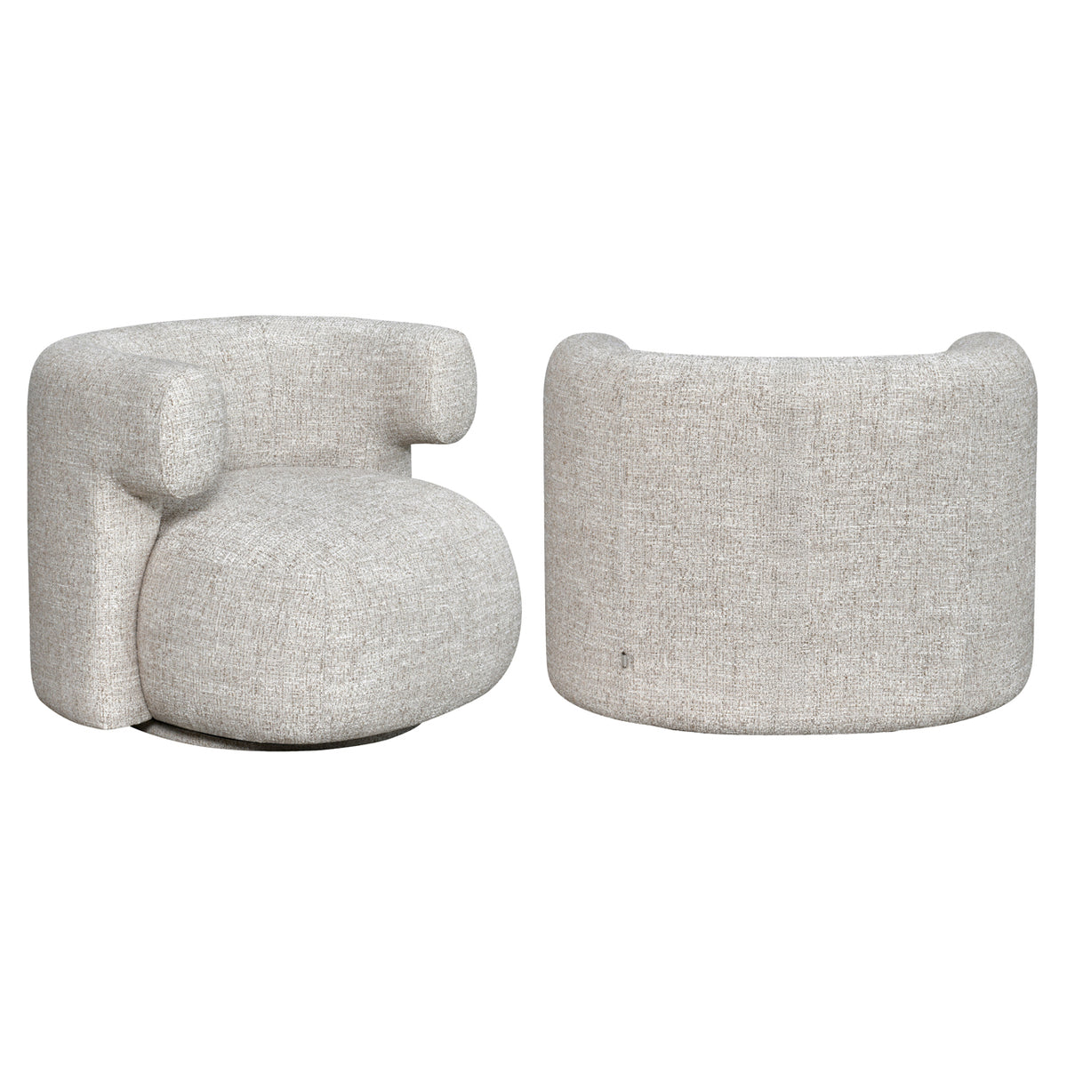 Fotoliu Talley, tweed crem, rotativ