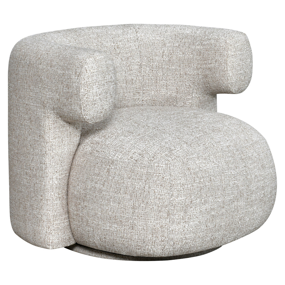 Fotoliu Talley, tweed crem, rotativ