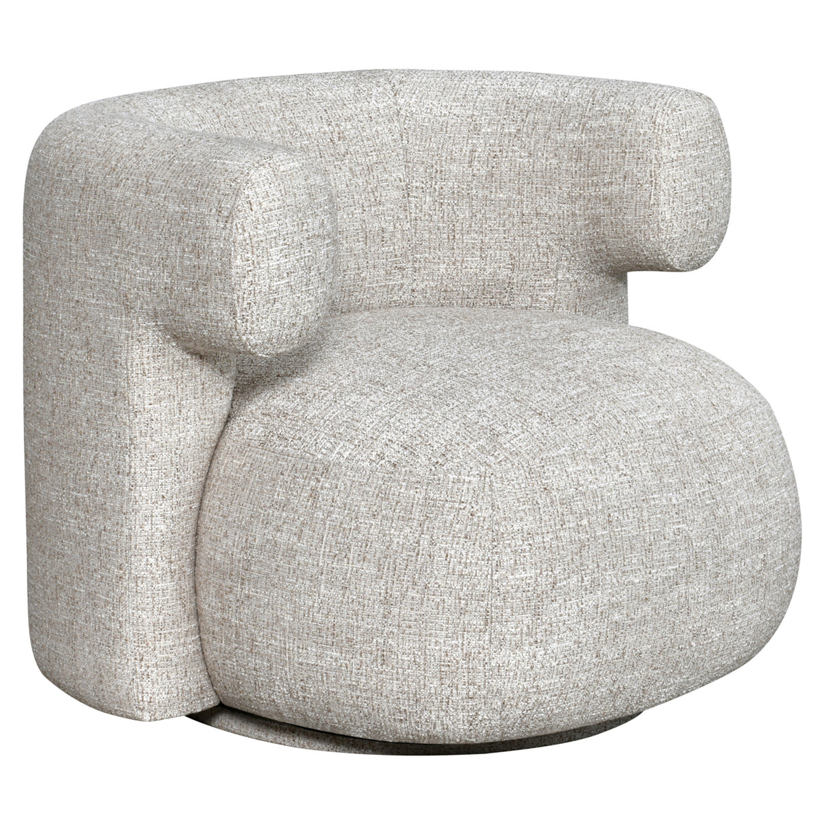 Fotoliu Talley, tweed crem, rotativ