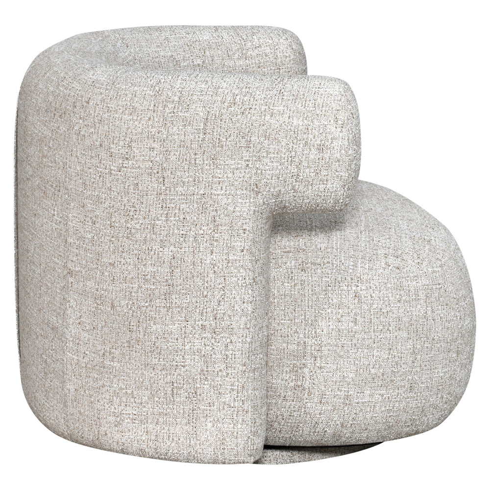 Fotoliu Talley, tweed crem, rotativ