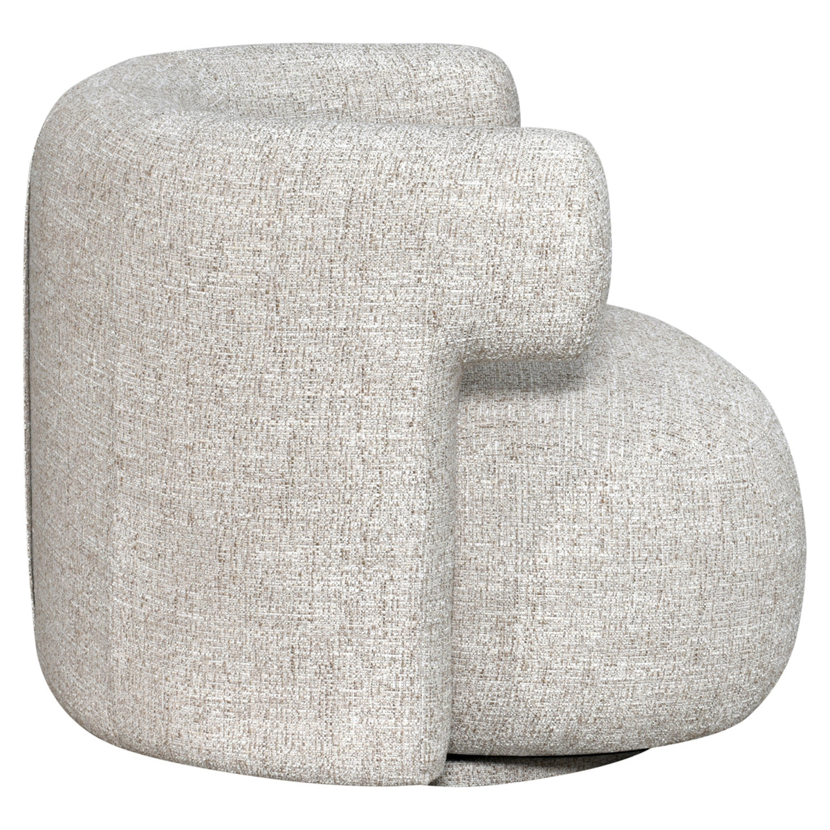 Fotoliu Talley, tweed crem, rotativ