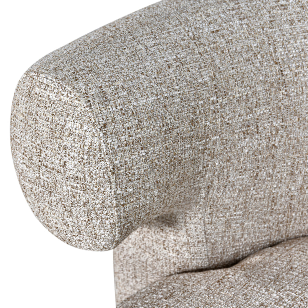 Fotoliu Talley, tweed crem, rotativ