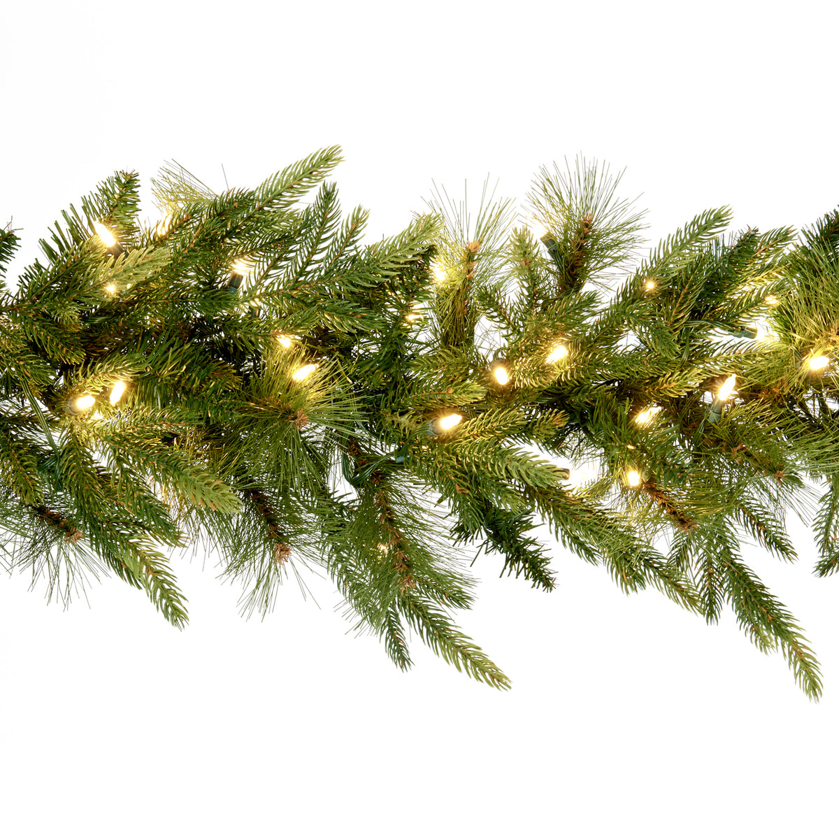 Ghirlandă de brad mix cu 50 LED-uri, verde, 180 cm, 120 de vârfuri