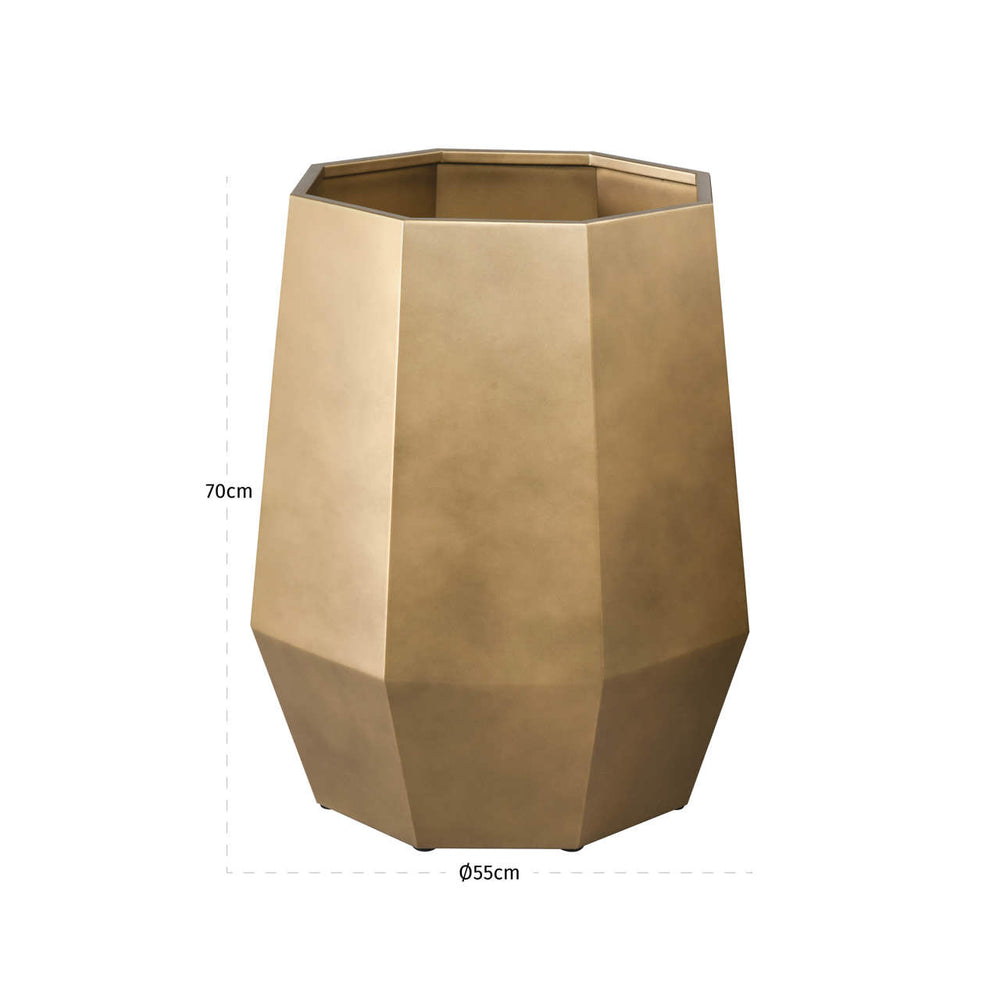 Ghiveci Axis, bronz auriu, mare – desen tehnic cu dimensiuni