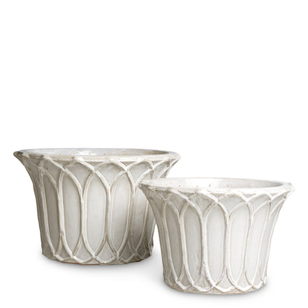 Ghiveci de exterior Iverson, finisaj gri deschis, set de 2