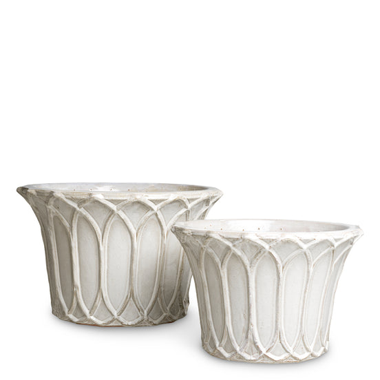 Ghiveci de exterior Iverson, finisaj gri deschis, set de 2