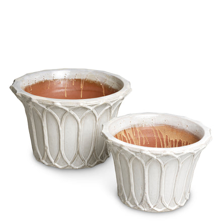 Ghiveci de exterior Iverson, finisaj gri deschis, set de 2