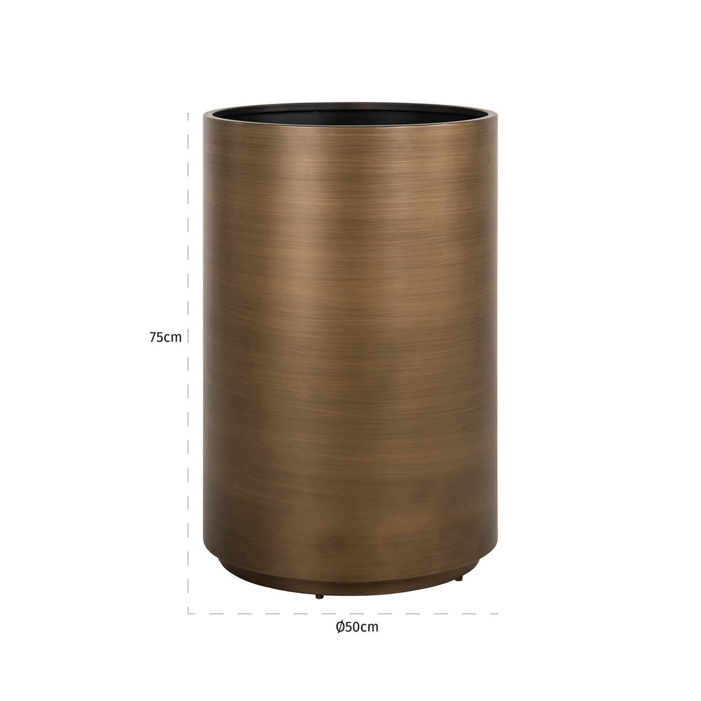 Ghiveci Dira, auriu periat, Ø 50 cm