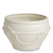 Ghiveci Giverny, ceramică craclată alb-crem