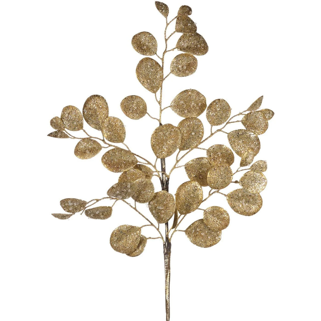 Ramura decorativa cu sclipici 76cm , auriu