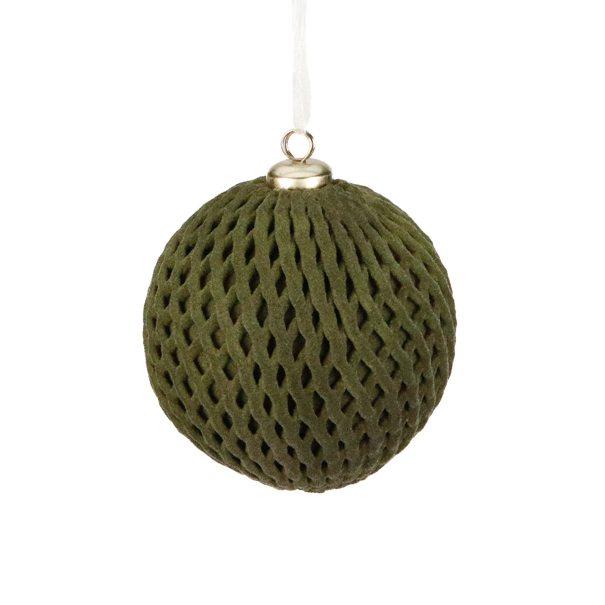 Glob 3D din plasă flocată, verde, 10 cm