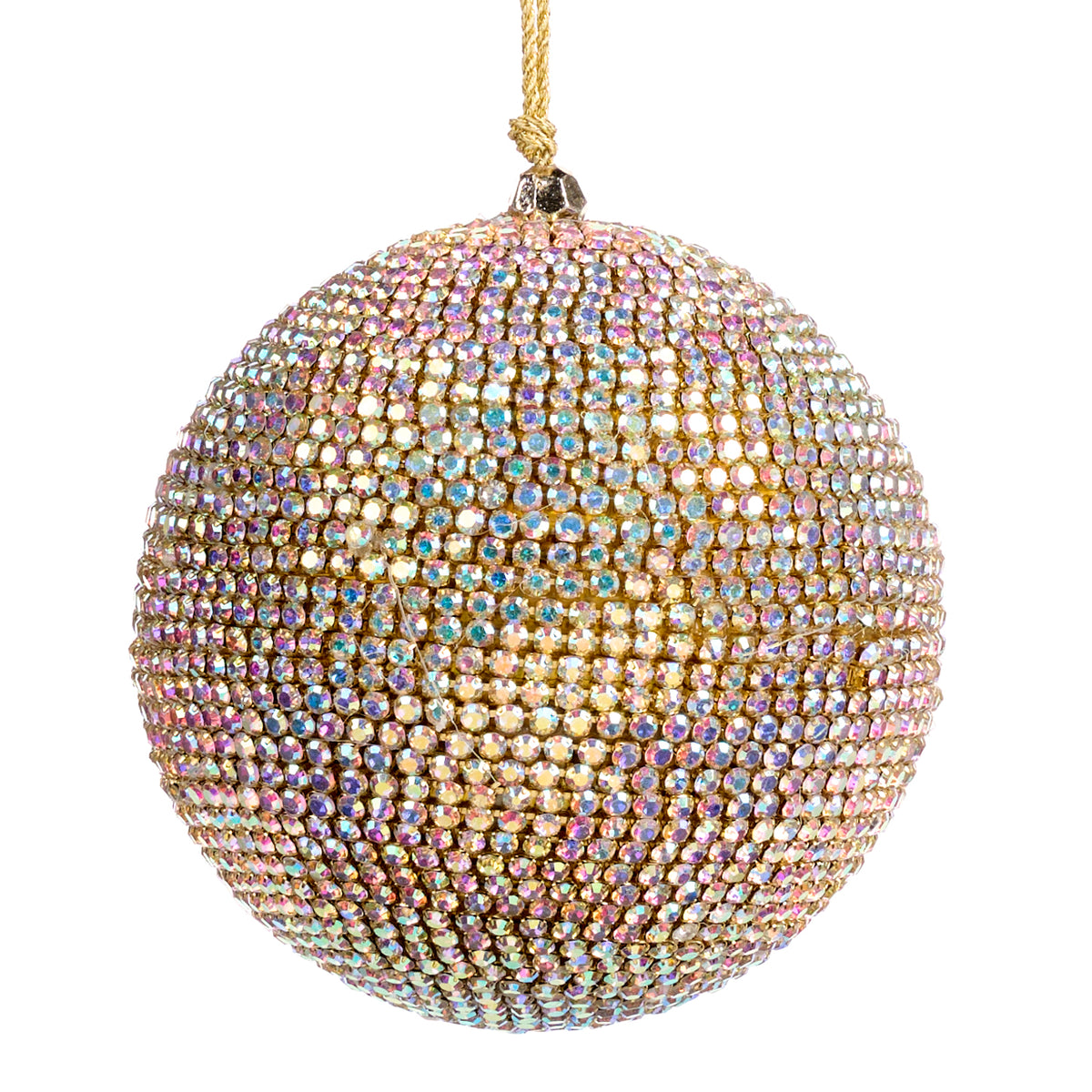 Glob irizat acoperit cu pietre, multicolor, 10 cm