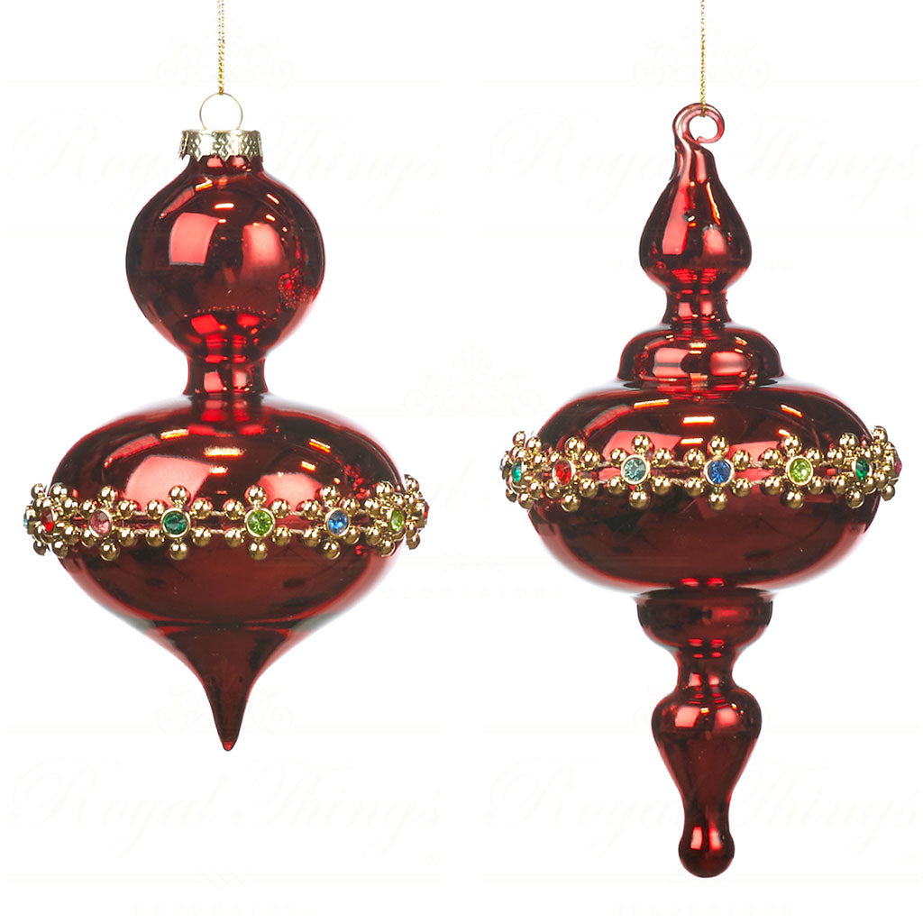 Set 2 Globuri de sticla din colectia Jewel 20.5cm