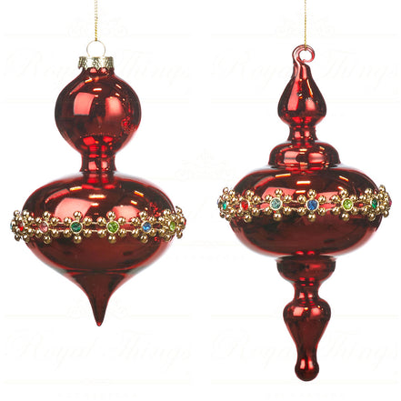 Set 2 Globuri de sticla din colectia Jewel 20.5cm