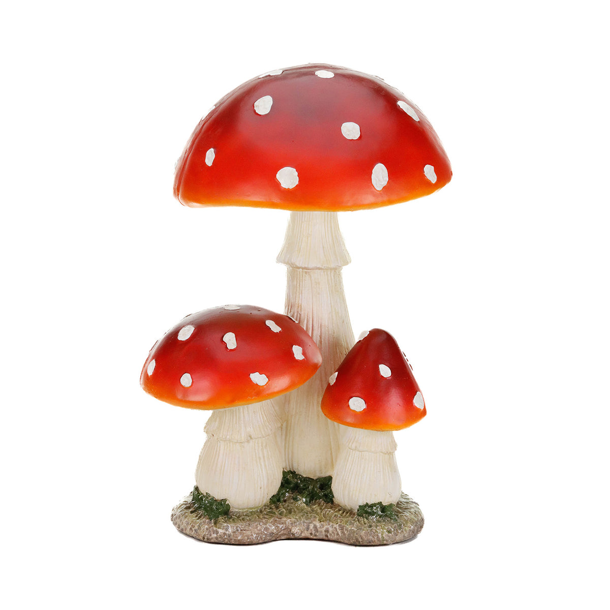 Grup de ciuperci decorative de expunere, roșu/crem, 71,5 cm